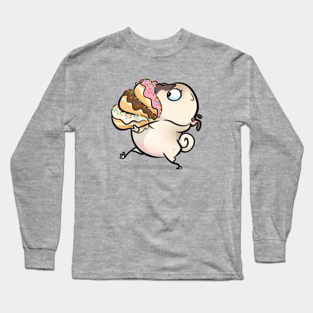 Donut Delivery Long Sleeve T-Shirt by Inkpug